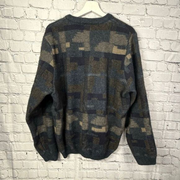 Vintage Merino Possum Pullover Sweater Size Large Geometric Knit - Picture 5 of 6
